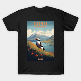 Katmai National Park Travel Poster T-Shirt